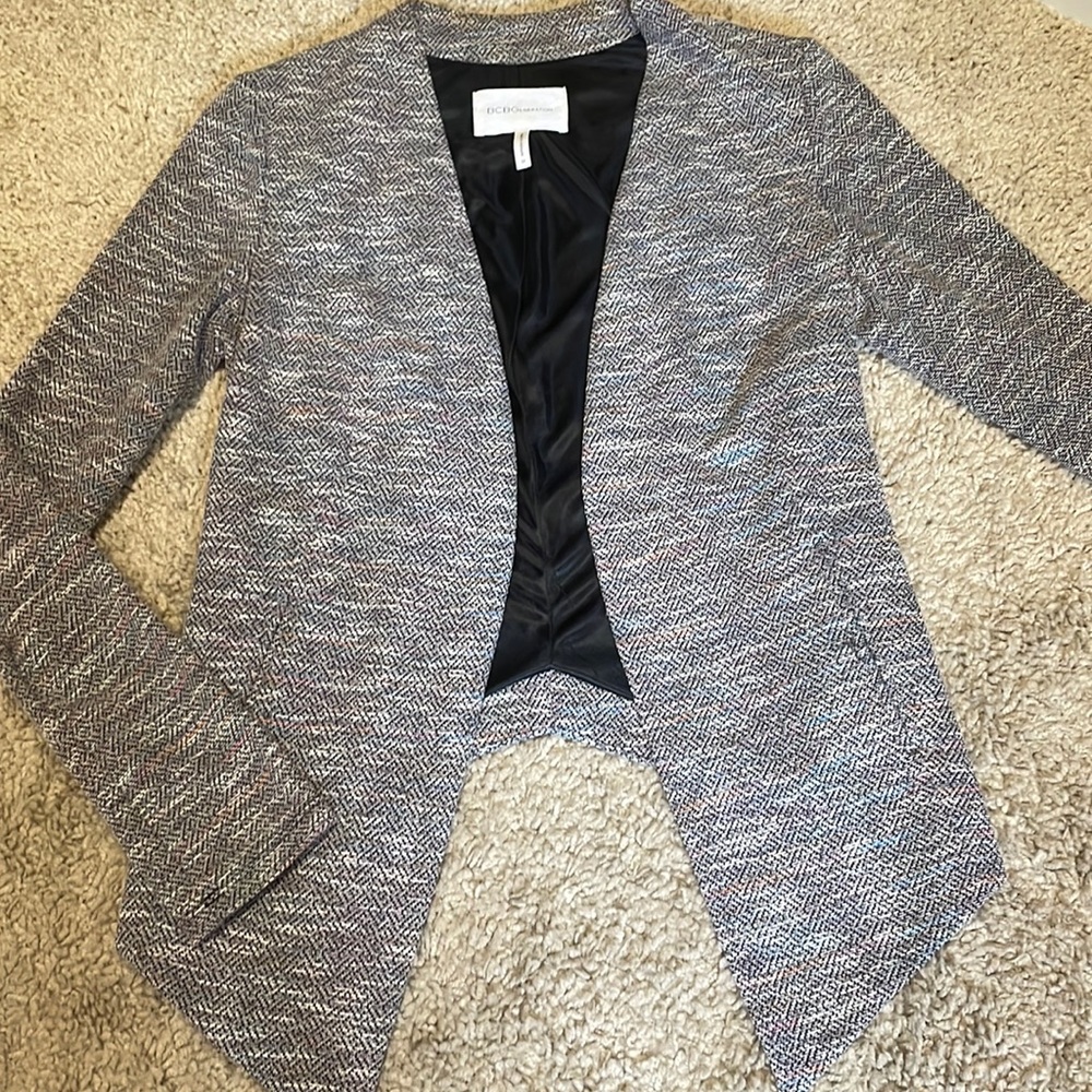 Light weight BCBG lined blazer, multi colored